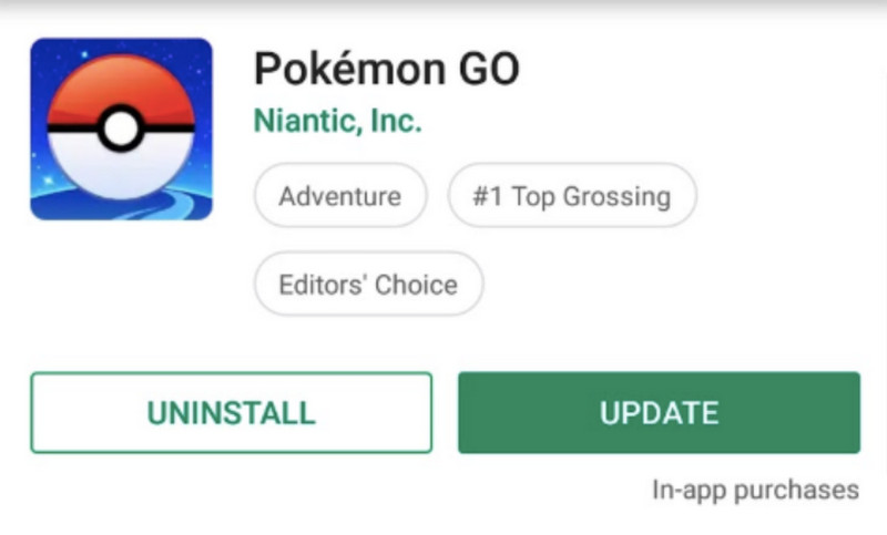 Päivitä Pokemon Go Pokemon Go Crash