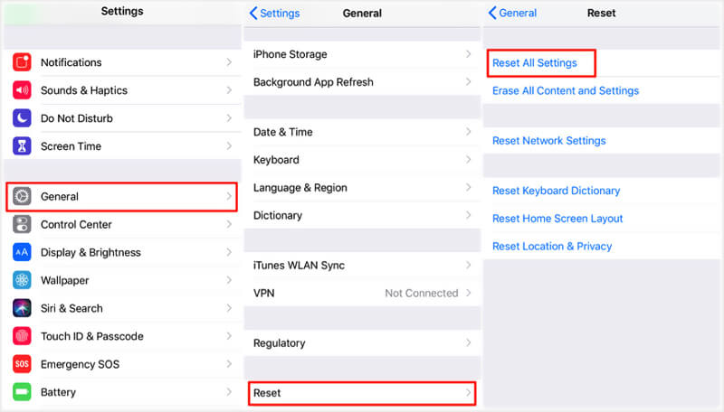 Ripristina tutte le impostazioni su iPhone