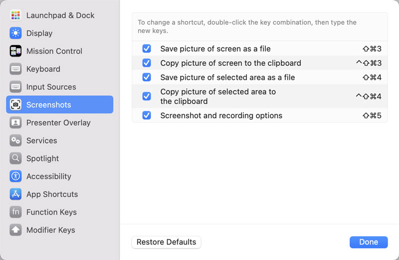 Check Mac Screenshots Shortcuts