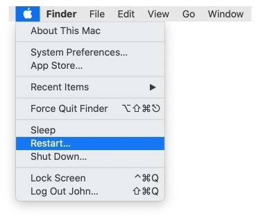 Restartujte Mac