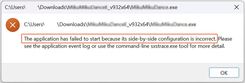 Side By Side Configuration Is Incorrect Error On Windows