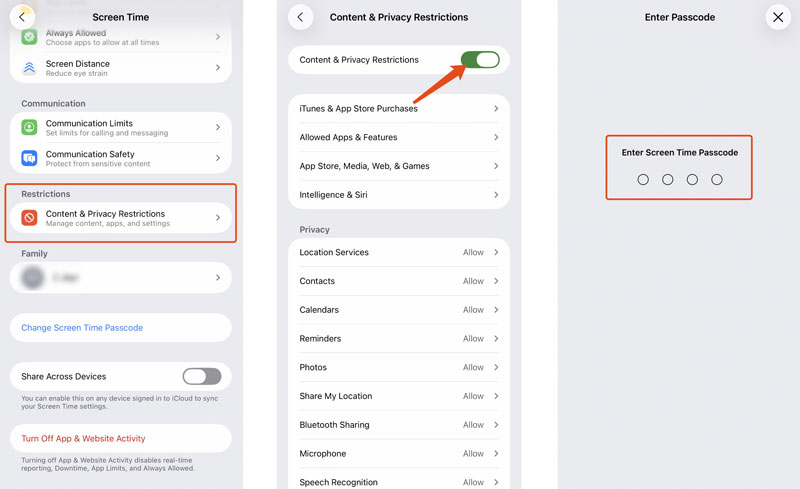 Turn Off Content Privacy Restrictions Screen Time