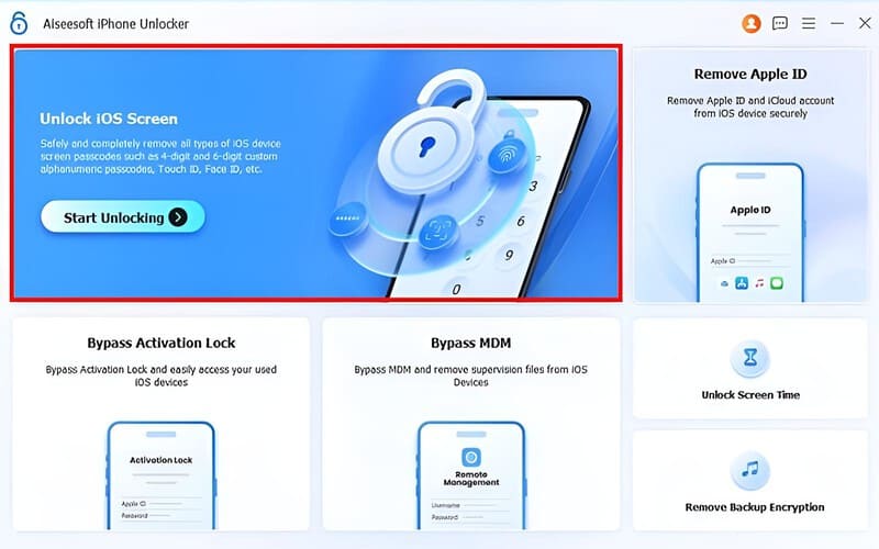 Choose Unlock- Ios Screen Mode