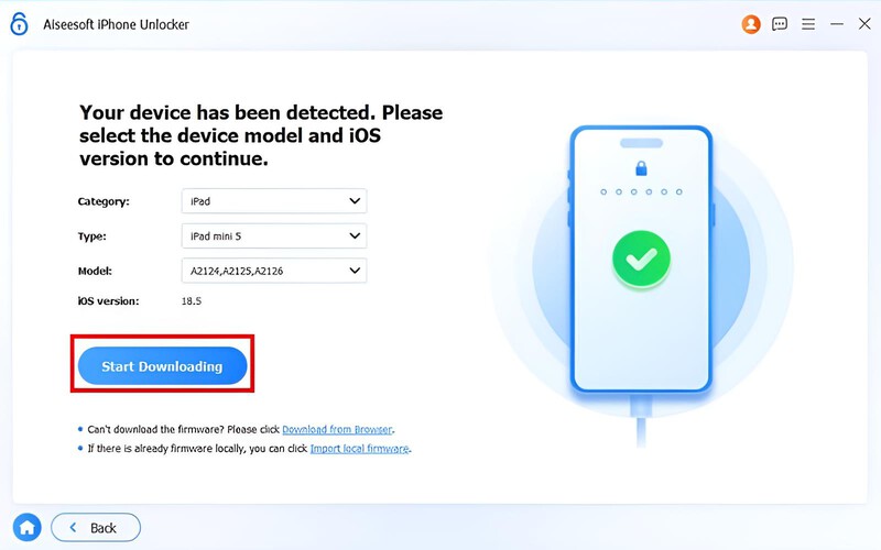 Hit Start Downloading