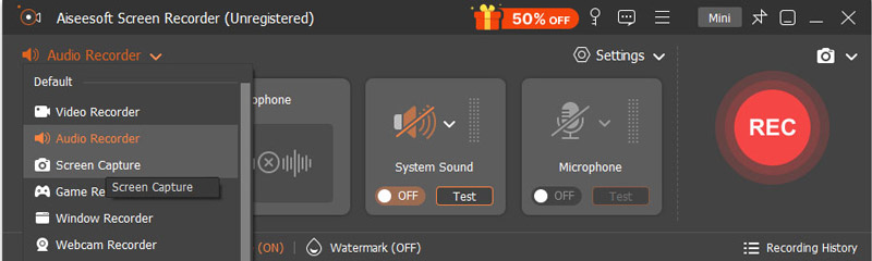 Choose Screen Recorder