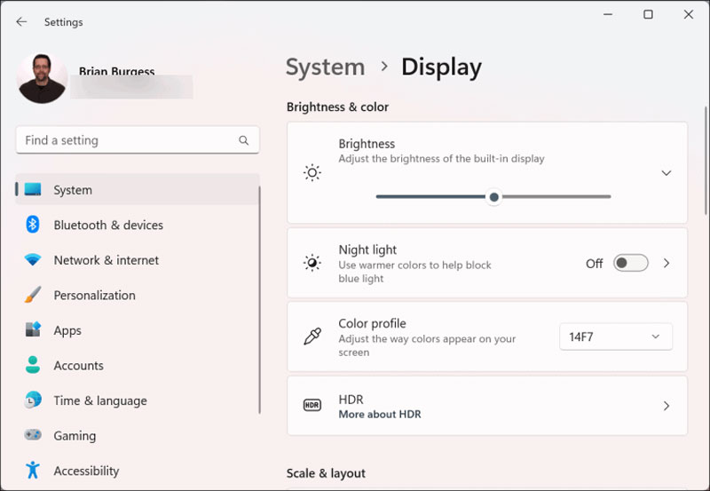 Display Settings
