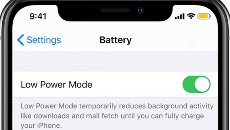 Low Power Mode Turn Off
