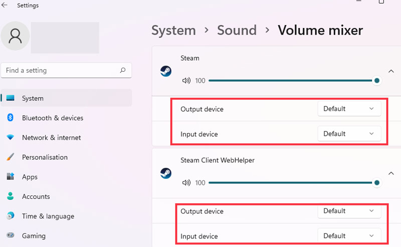 System Audio Steam Output Device