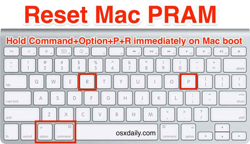 Resetujte Mac PRAM