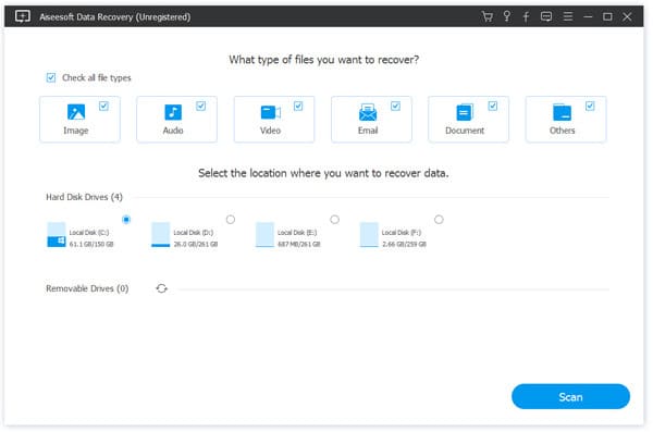 Aiseesoft Data Recovery για Windows-10-8-7