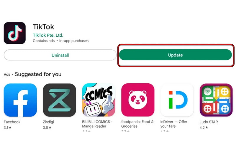 Update de versie van de TikTok-app