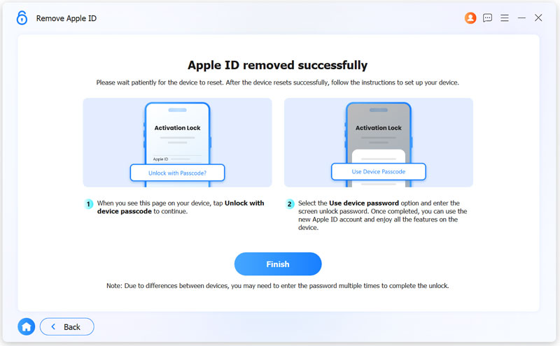 Apple ID Removed Sucessfully iPhone 13 Aiseesoft