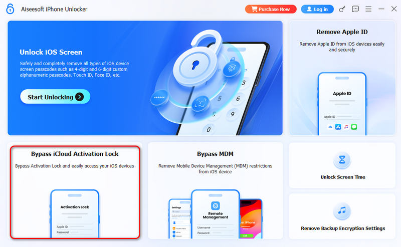 Select Bypass iCloud Activation Lock