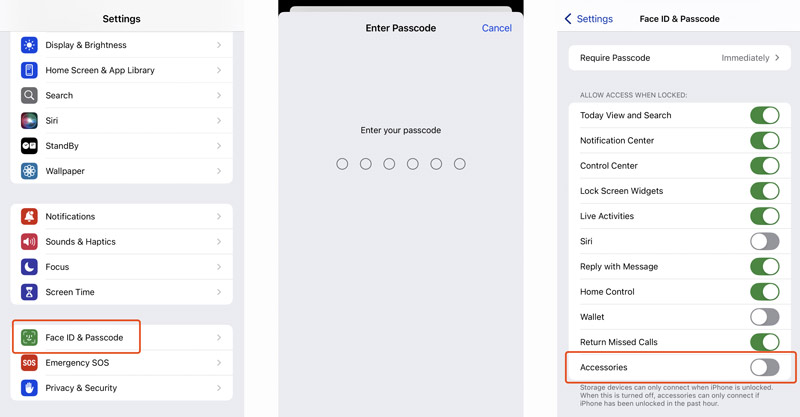 Allow iPhone to Access Accessories When Locked