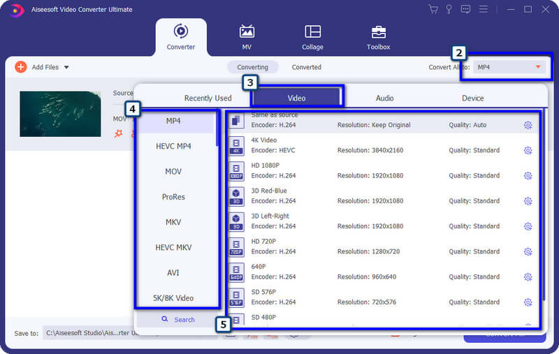 Choose Android Supportd Format