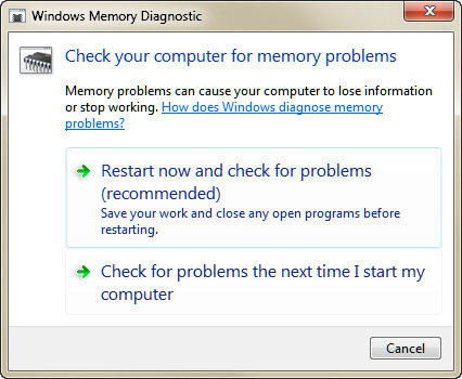 Windows memória diagnosztika