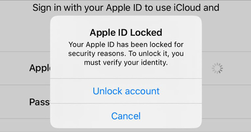 Apple har deaktivert låse opp konto