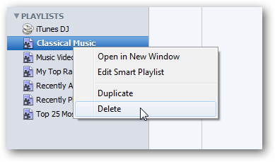 Remove Smart Playlist