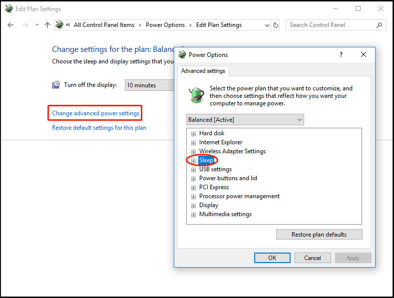 Turn Off Hybrid Sleep Windows