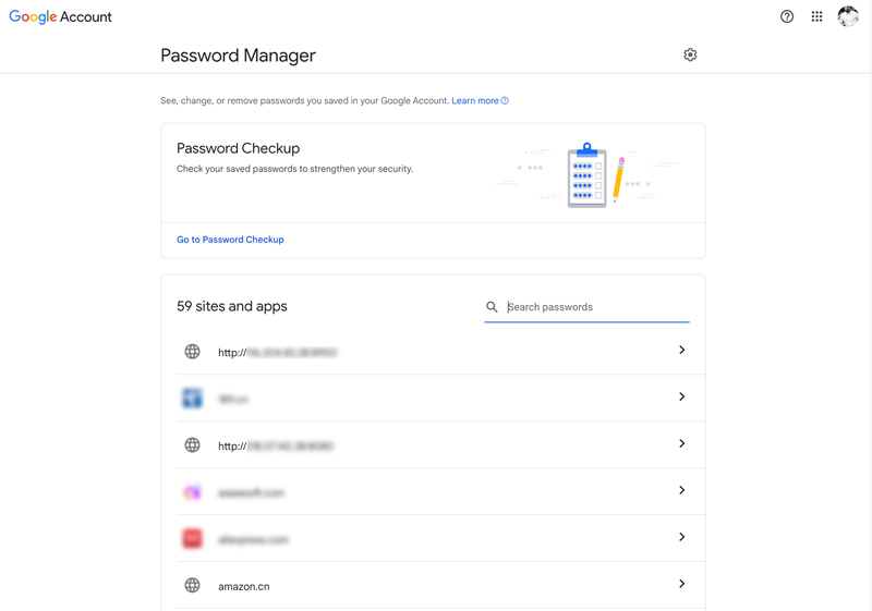 Google-accountbrowserwachtwoordbeheerder