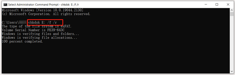 Fix File System Errors with Command Promptr