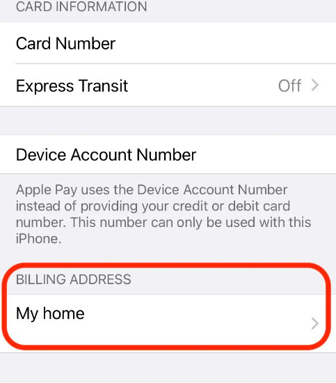 Change Billing Address