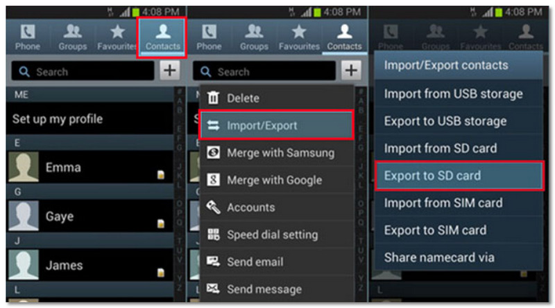 Export To Sd Card