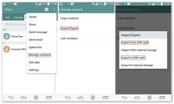 Trasferire i contatti tra telefoni Android tramite scheda SIM