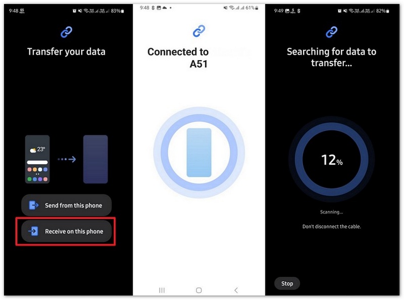 Ricevi su questo telefono Samsung