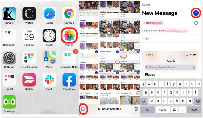 Transfer Photos On Email