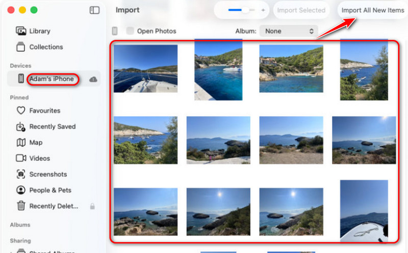 Фотоприложение для переноса фотографий