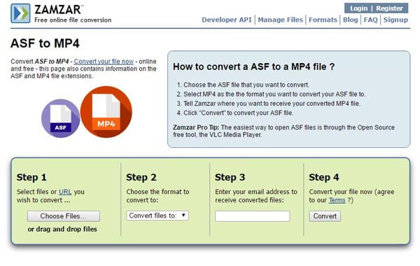 Zamzar Online Converter