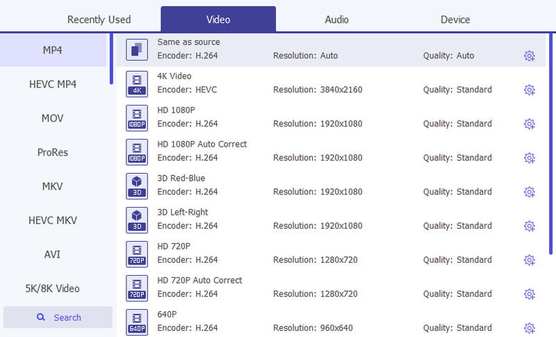 Aiseesoft Format tilpasset profil