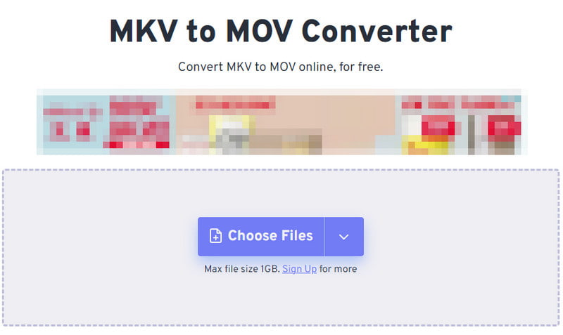 FreeConvert MKV to Converter Tilføj fil