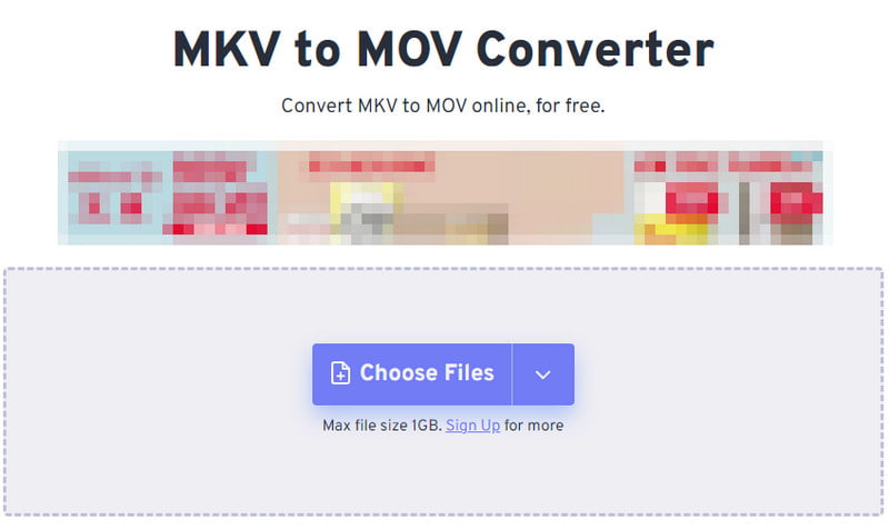 FreeConvert MKV to Converter 添加文件