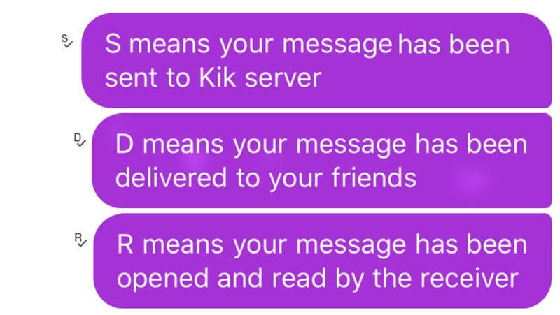Stato dei messaggi di Kik