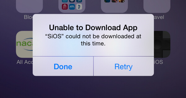 Kan ikke downloade opdatering af iPhone-apps