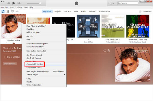 A CDA konvertálása MP3-ra az iTuneson