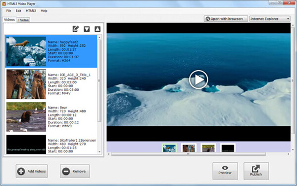 HTML5-videospeler