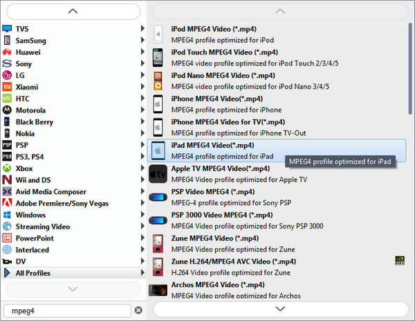 MPEG4-indeling