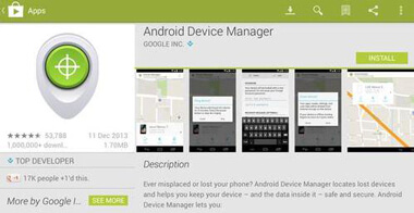 Android Device Manager alkalmazás