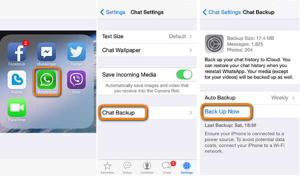 WhatsApp iCloud ile WhatsApp'ı Yeni iPhone'a Aktarma