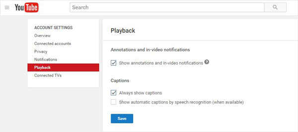 YouTube Playback