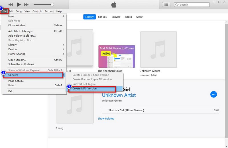 iTunes AIF'den MP3'e Dönüştürmeyi Başlat