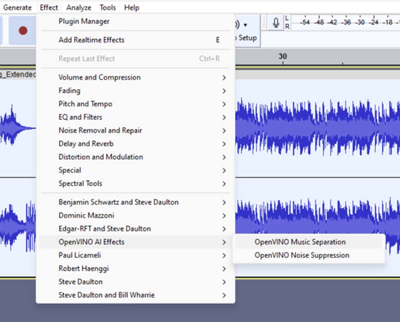 Audacity Music Separation