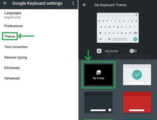 Установить фоновое изображение Google Keyboard