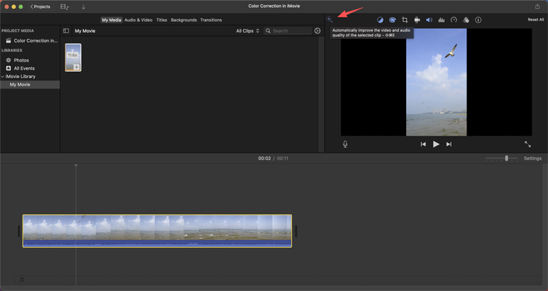 Auto Color Correction in iMovie