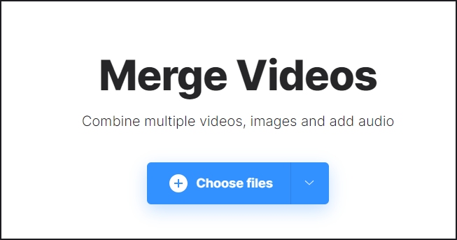 Clideo Merge Videos Velg filer