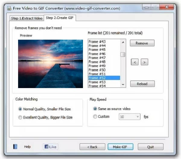 Convertitore gratuito di video in GIF