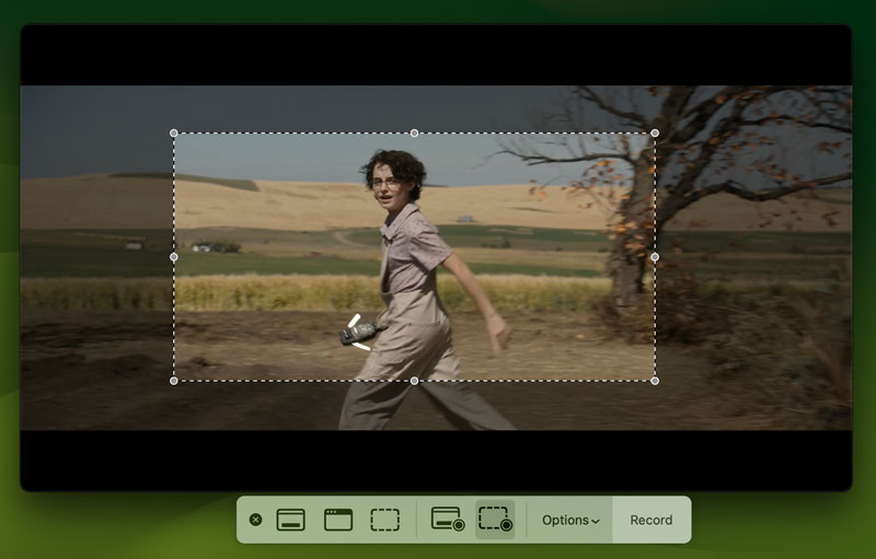 Beskär video i QuickTime genom skärminspelning